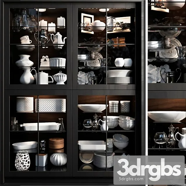 Wardrobe with service 4 3D Model Free