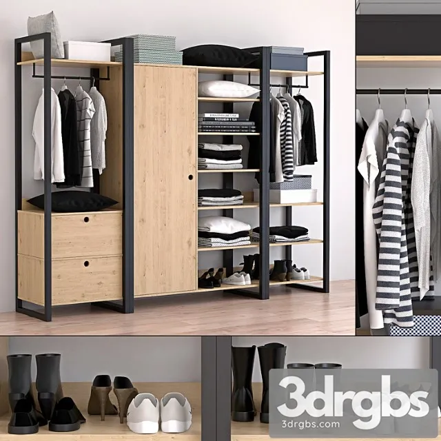 Wardrobe woodmood 3D Model Free