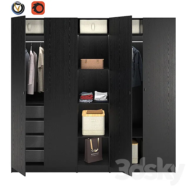 Wardrobe_Paks_IKEA_forsan 3D Model