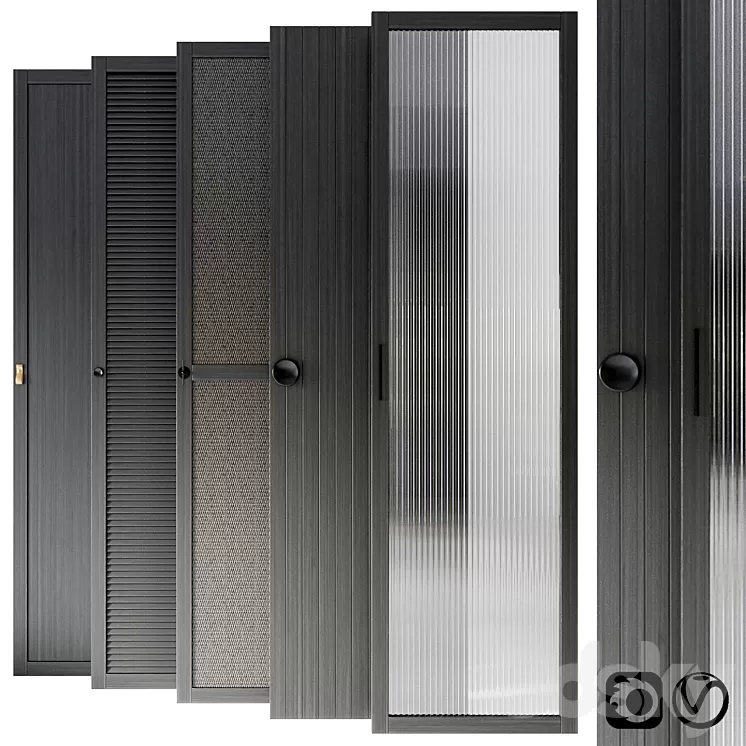 Waredrobe doors collection 3D Model