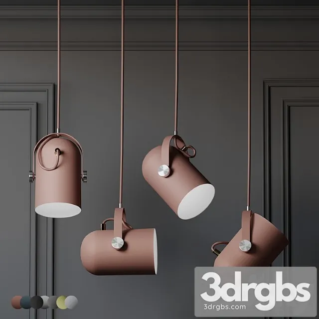 Warmly - modern nordic angled drop lights - 7 colors 3D Model Free