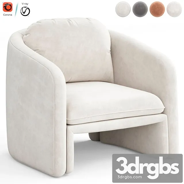 Warren Armchair by Laredoute 3D Model Free