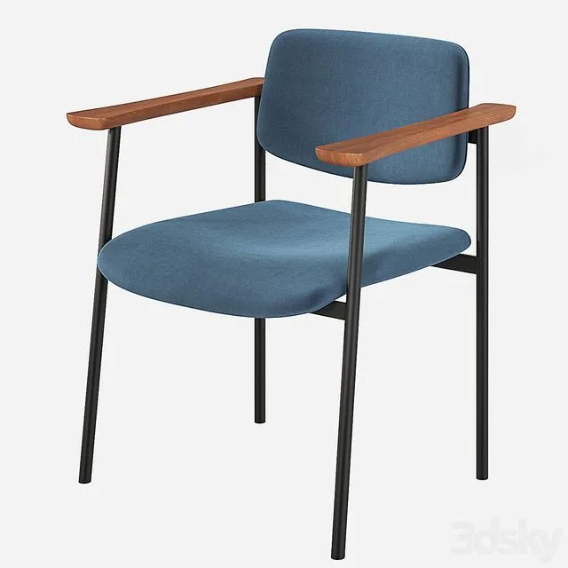 WARREN Chair Velvet CB2 3D Model