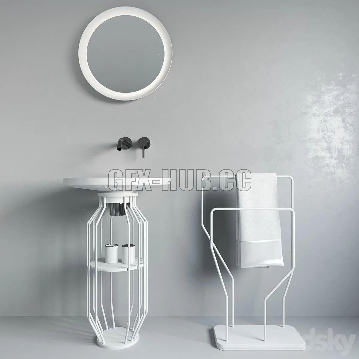 Wash and accessories BOWL INBANI 3D Model