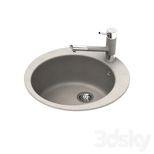 Wash AquaSanita SR 100 and Faucet AquaSanita 2765 3DModel