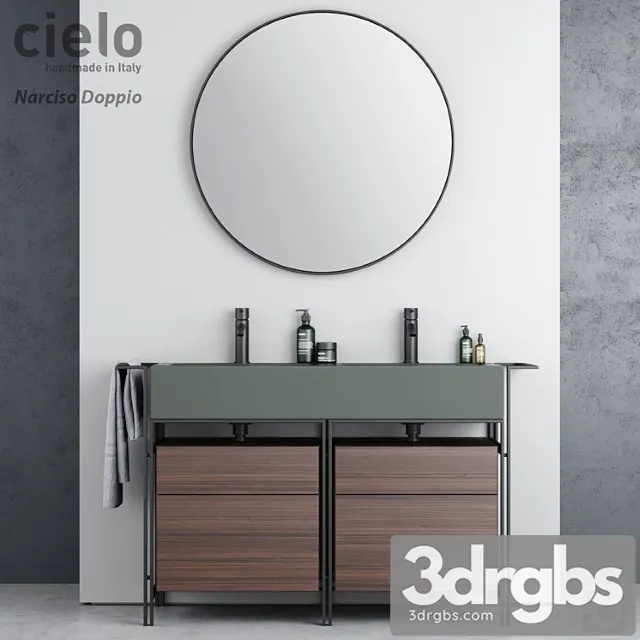 Wash Basin Ceramica Cielo Narciso Doppio 3D Model Free