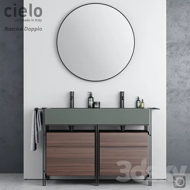 Wash Basin Ceramica Cielo Narciso Doppio 3D Model