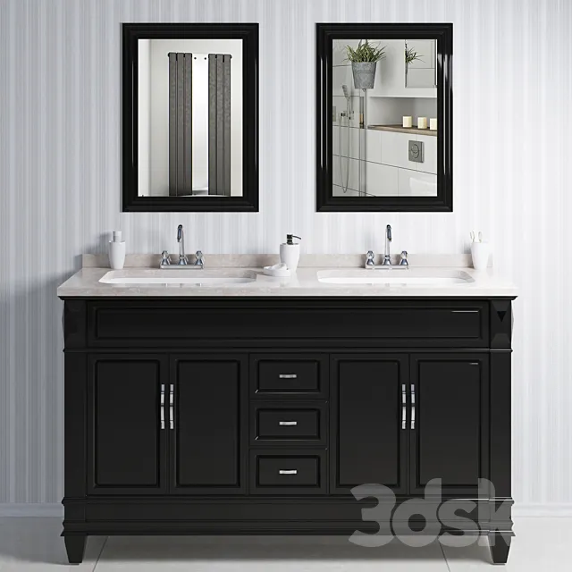 Wash basin counter 3D Model