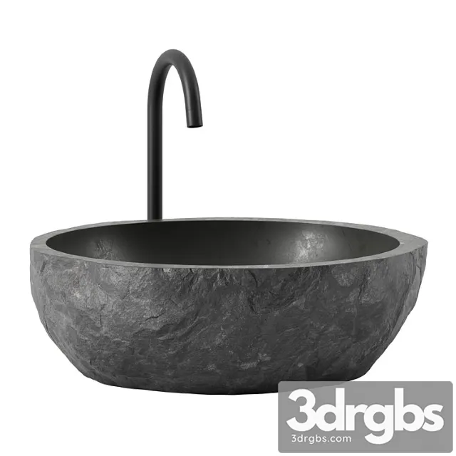 Wash Basin Stone Sink 3D Model Free