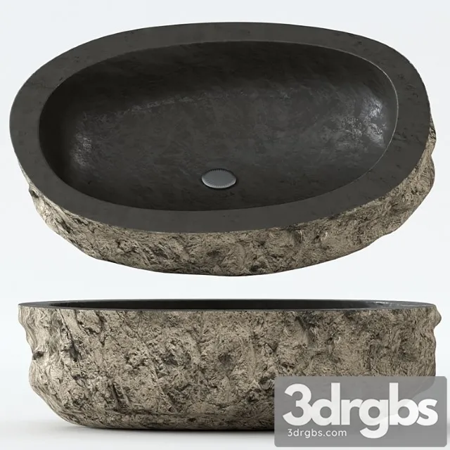 Wash Basin Stone Washbasin 2 3D Model Free