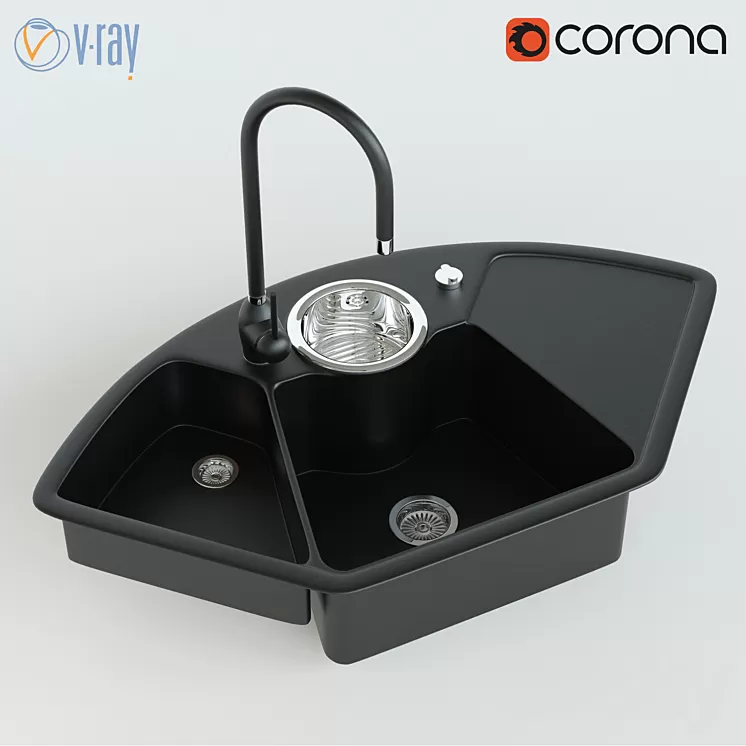 Wash Solo Corner 3D Model