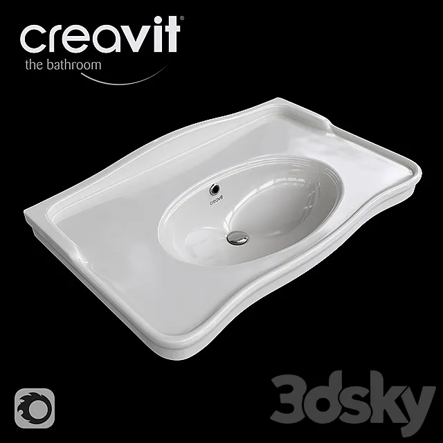 Washbasin Antik. Creavit 3DModel