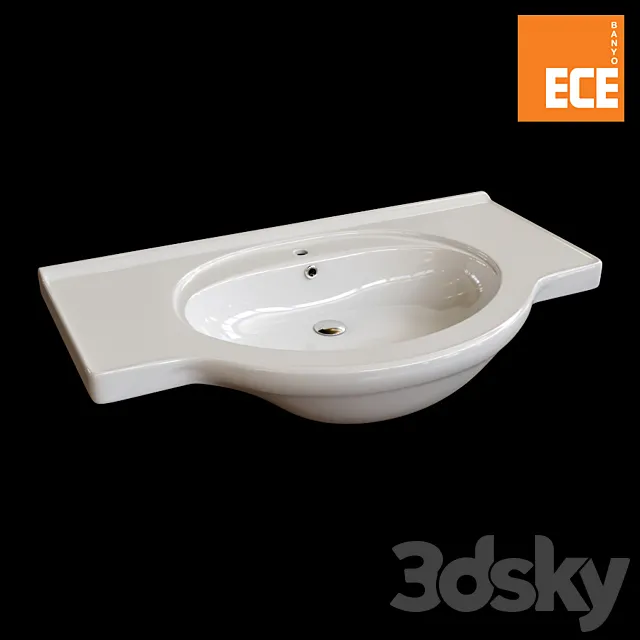Washbasin Aruva 80 Ece banyo 3D Model