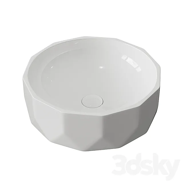 Washbasin BelBagno BB1409 white 3DModel