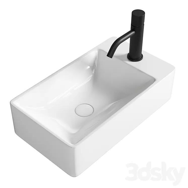 Washbasin Ceramica Nova Element CN5007 R 3D Model Free