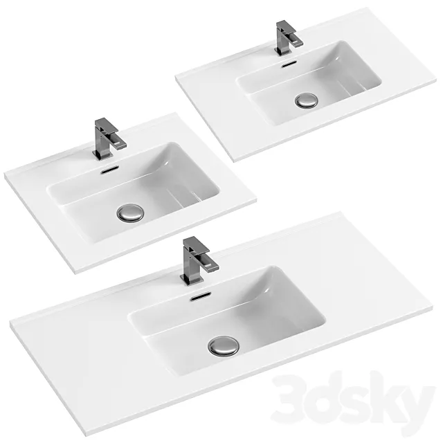 Washbasin Ceramica Nova set 3D Model