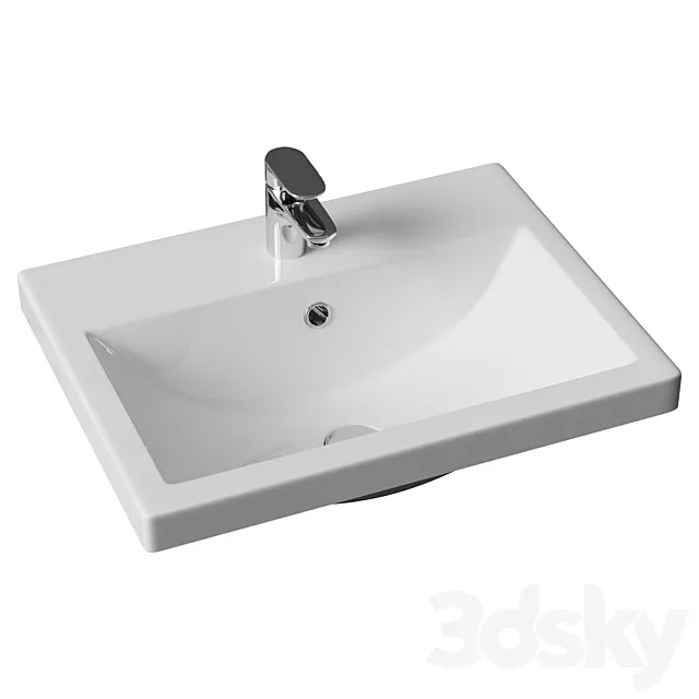 Washbasin Cersanit Como 60 3D Model