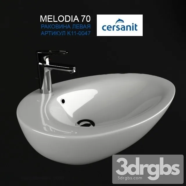 Washbasin Cersanit Melodia 70 3D Model Free