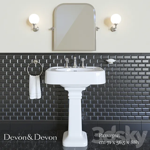 Washbasin Devon&Devon Blues 3D Model