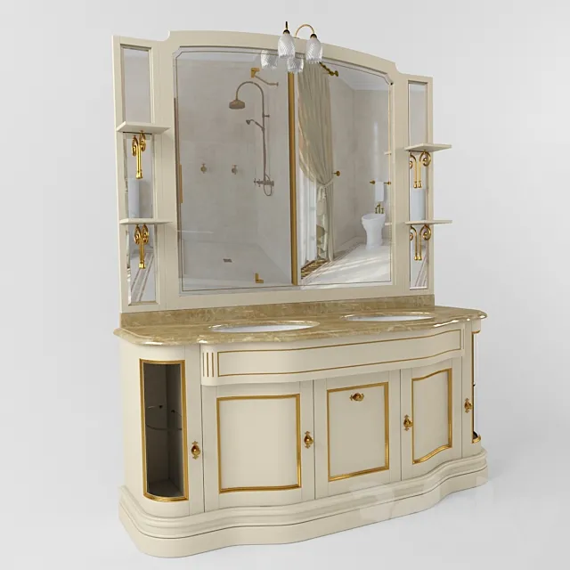 Washbasin Eurodesign collection IL Borgo 3D Model