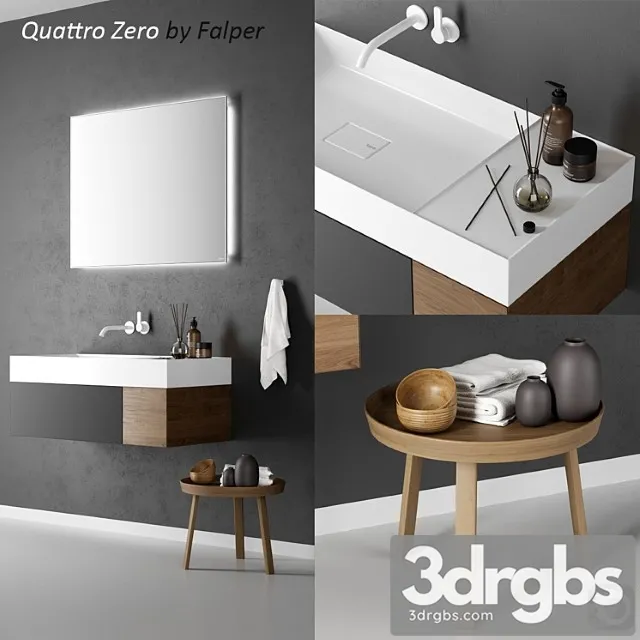Washbasin Falper Quattro Zero 3D Model Free