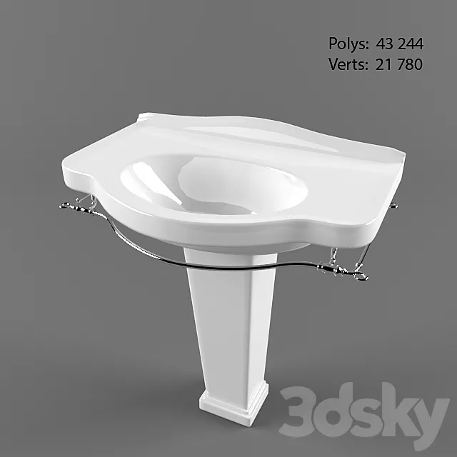 Washbasin Galassia Ethos 3DModel
