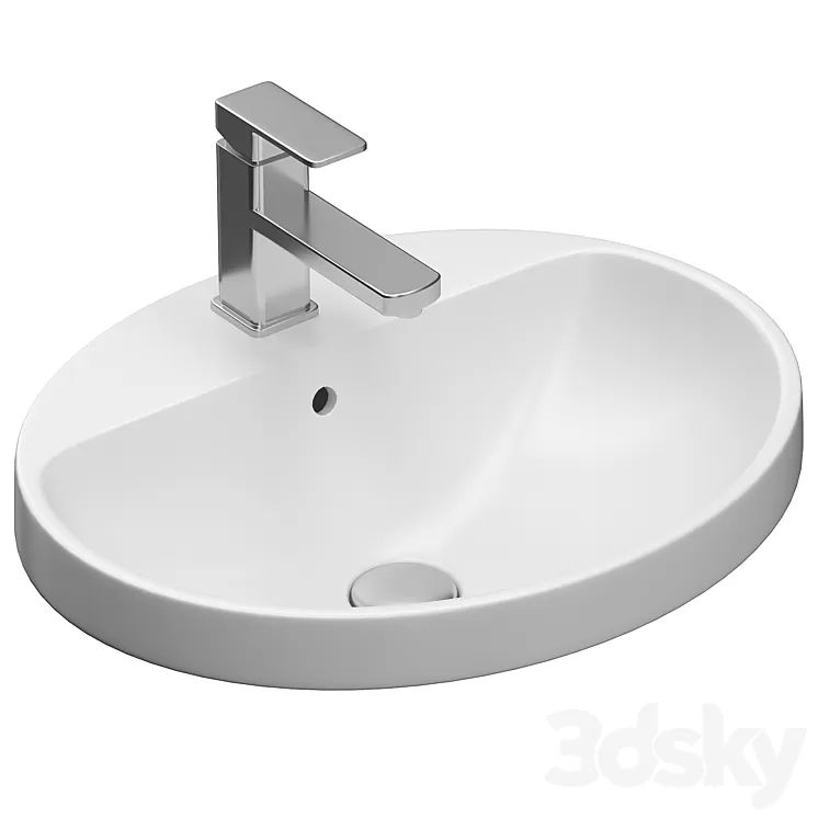 Washbasin Geberit VariForm 3D Model Free