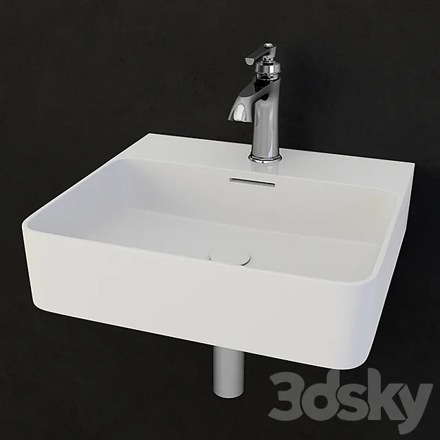 washbasin Laufen Val 3D Model