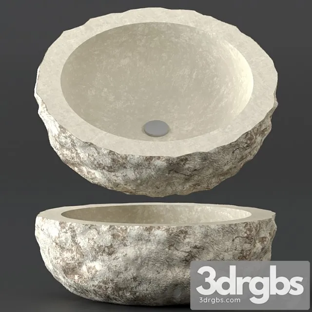Washbasin Made of Stone 2 3D Model Free