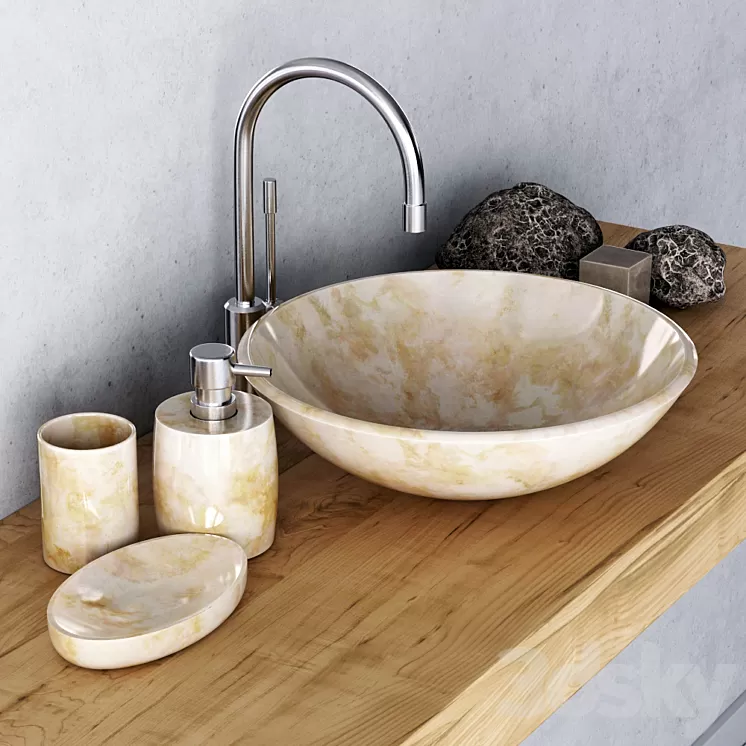 Washbasin marble mini 3D Model