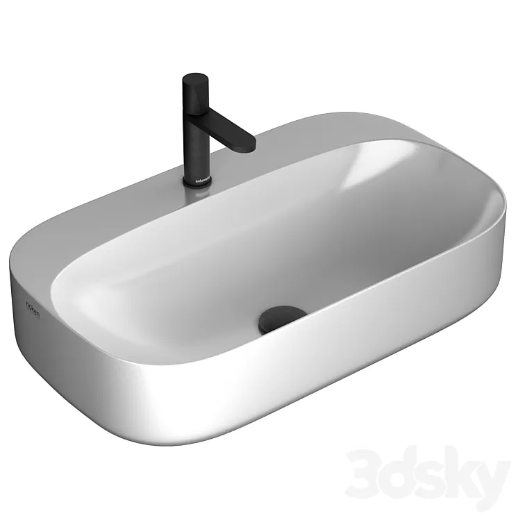 Washbasin Noken NK Arquitect by Porcelanosa & faucet Antoniolupi Indigo 3D Model Free