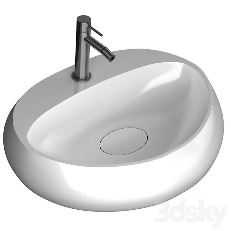washbasin Rak Cloud & mixer Rexa design 3D Model