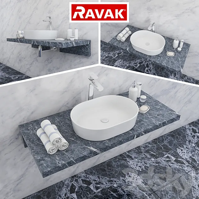 Washbasin RAVAK | Moon 2 3D Model