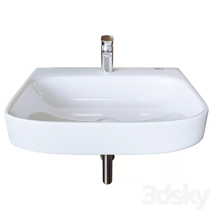 Washbasin Roca Debba 60x48 cm wall-hung 32799400Y 3D Model
