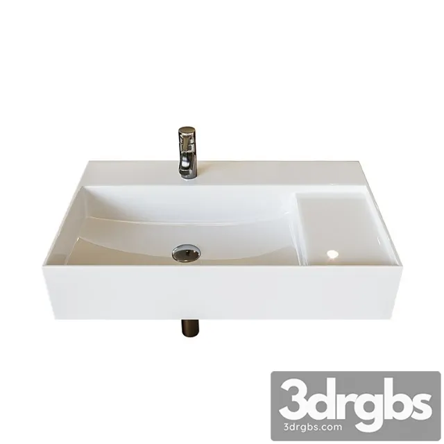 Washbasin roca inspira square wb unik 80x49 cm, furniture 32752b000