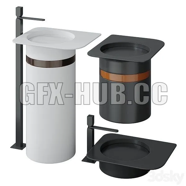Washbasin Salini Ninfea 3D Model