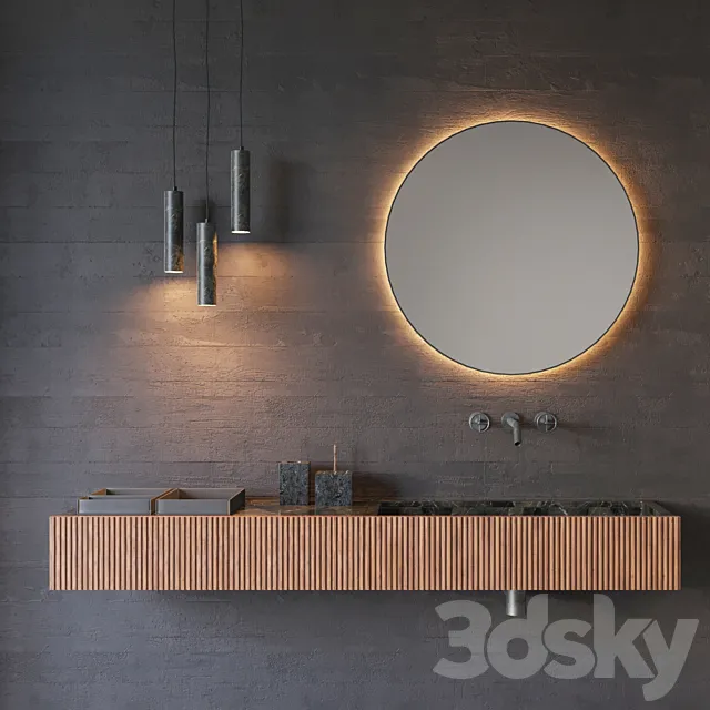 washbasin SALVATORI ADDA | Rectangular washbasin 3D Model