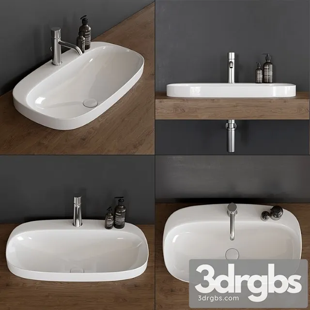 Washbasin Scarabeo Ceramiche Moon 5512 3D Model Free