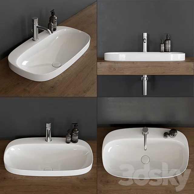 Washbasin Scarabeo Ceramiche Moon 5512 3DModel