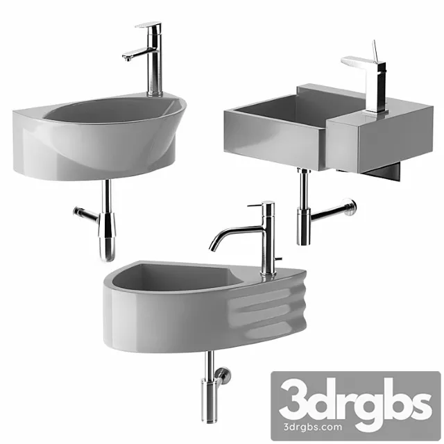 Washbasin Set 10 3D Model Free