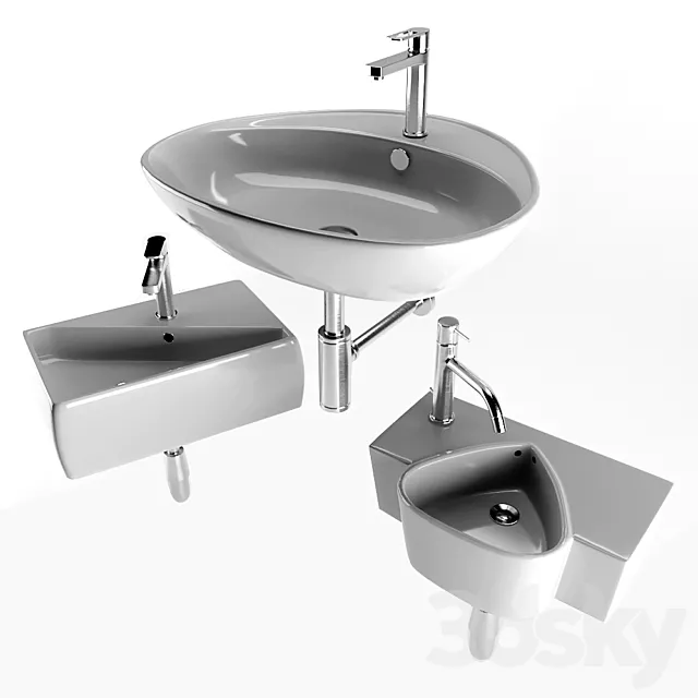 Washbasin set 12 3D Model