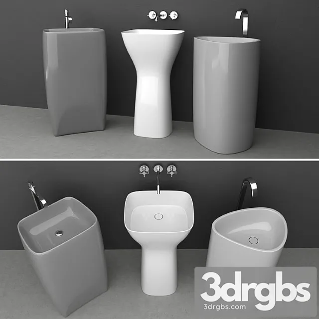 Washbasin Set 3D Model Free