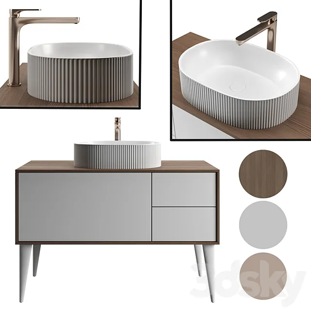 Washbasin VENTO by KERAMA MARAZZI 3D Model