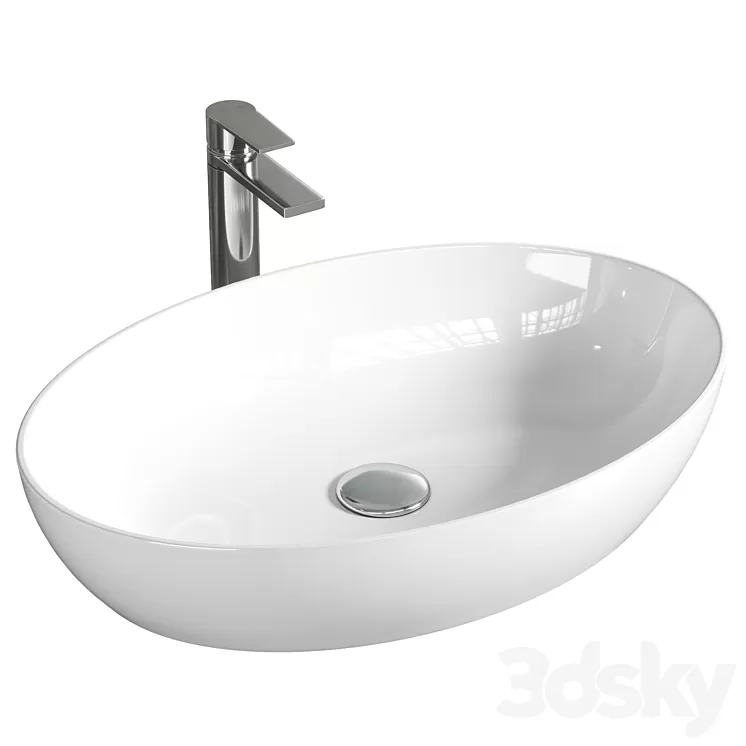 Washbasin Villeroy & Boch Artis 41986101 alpin 3D Model Free