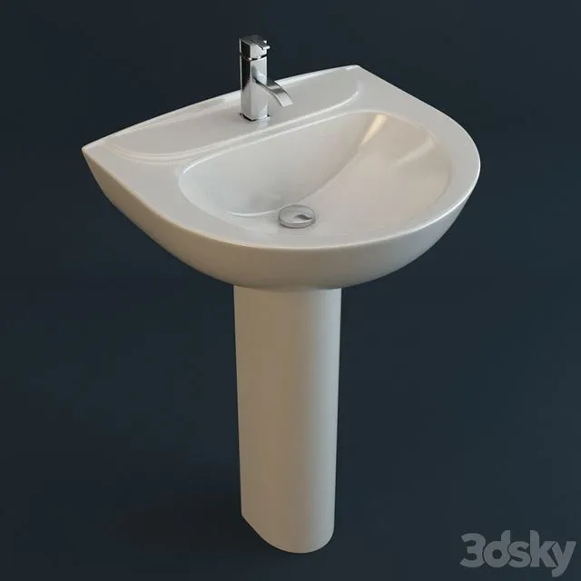 Washbasin with faucet 3D Model