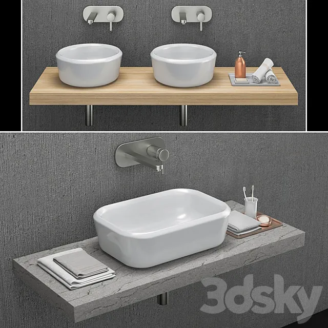 Washbasins Hatria | Pencil 3DModel