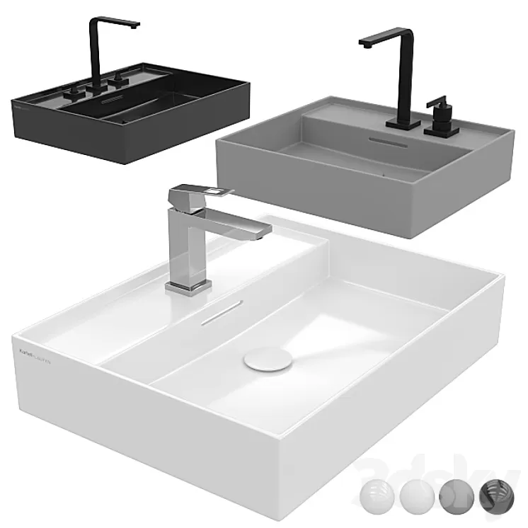 Washbasins Laufen Kartell. 3D Model