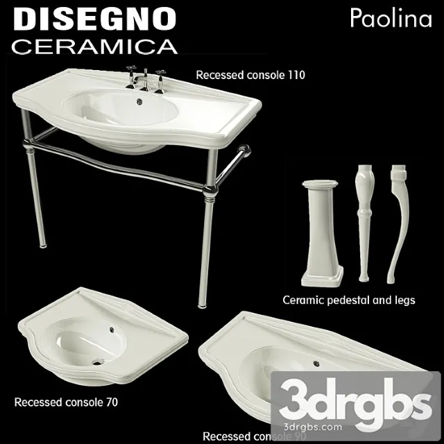 Washbasins Paolina 3D Model Free