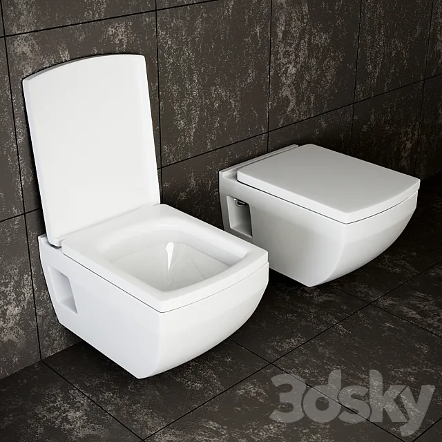 Washdown wall-hung toilet AW-806 3DModel