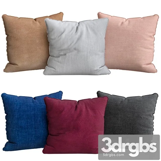 Washed velvet pillow covers 3D Model Free
